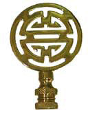 Large Oriental Polished and Laquered Brass Finial