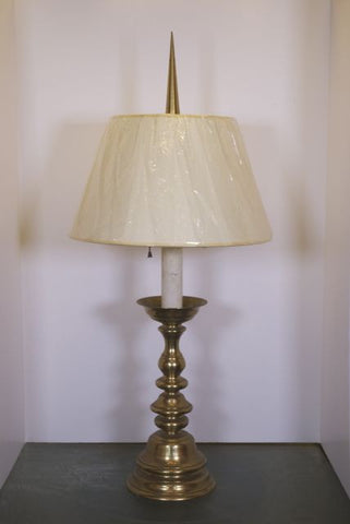 Warren Kessler, Signed, Solid Brass Two Light Body Lamps